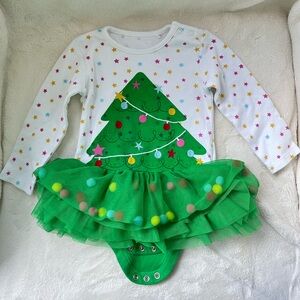 Festive Christmas Tree Bodysuit for Kids